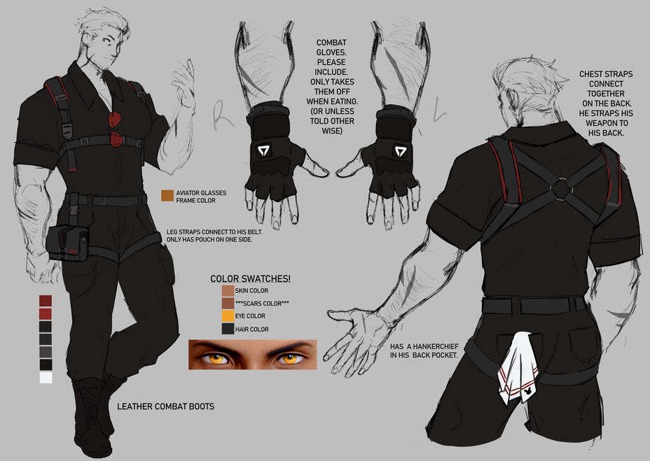 Reference sheet collab with @defensetrain on Bluesky